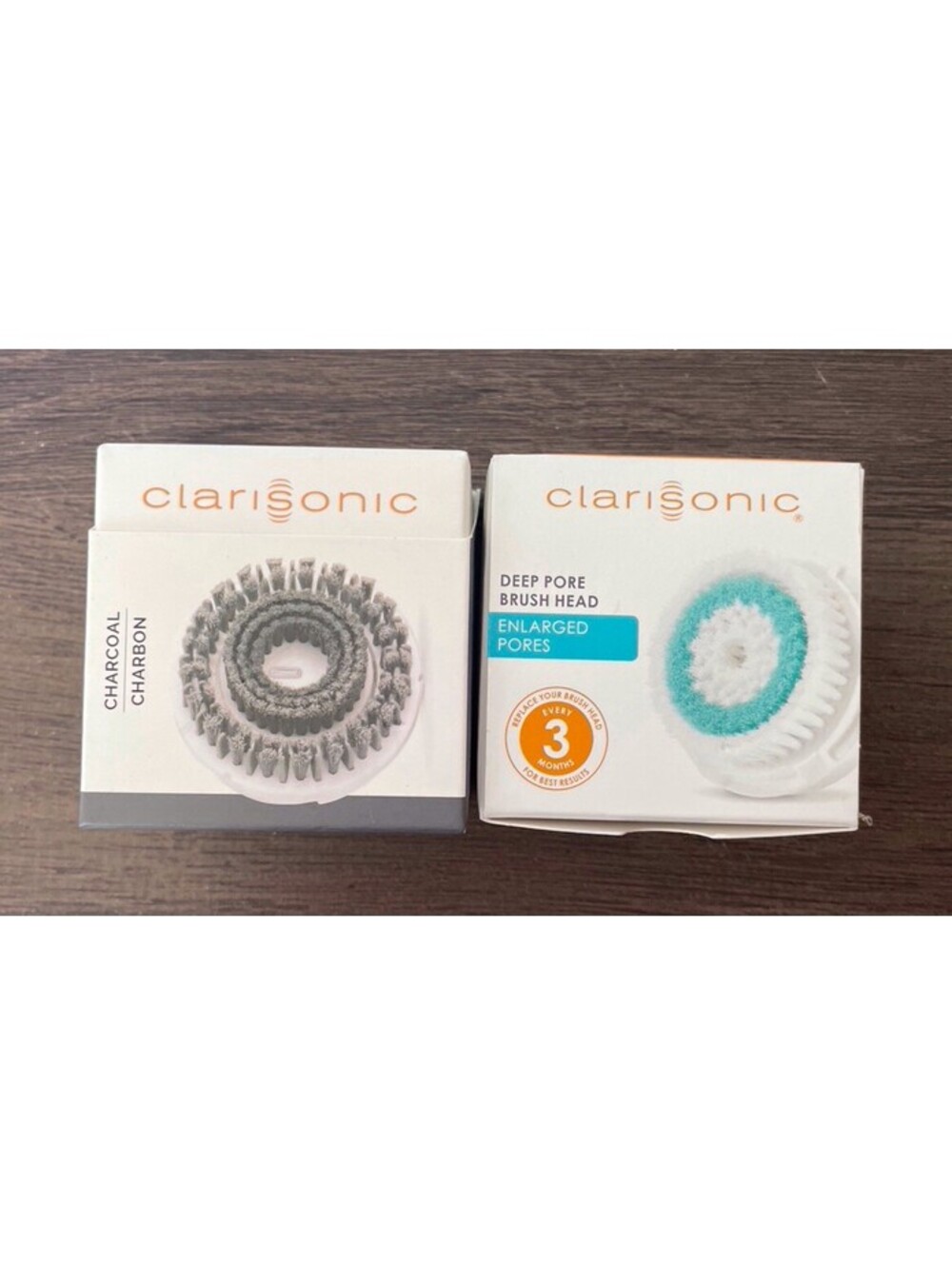 Clarisonic Deep Pore Charcoal Replacement Brush Heads authentic Lot Of 2 New
